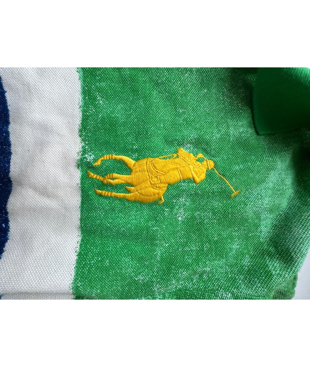 POLO RALPH LAUREN Мульти хлопковое поло с коротким рукавом, фото 4