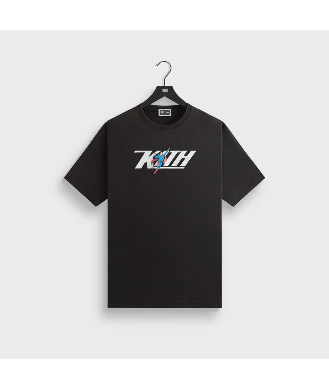 KITH Черная хлопковая футболка, фото 3