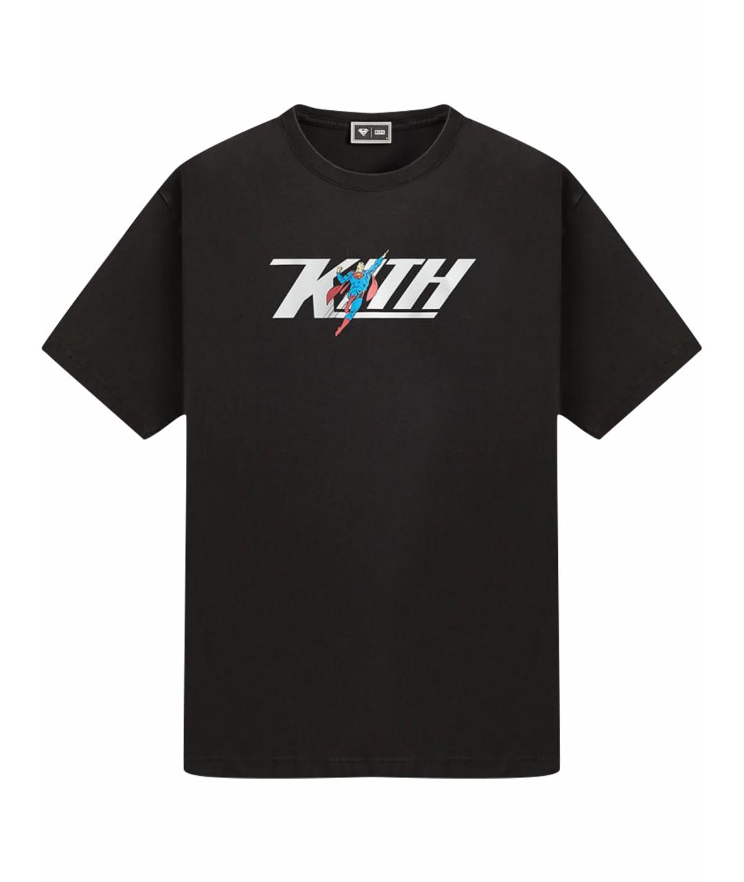 KITH Черная хлопковая футболка, фото 1