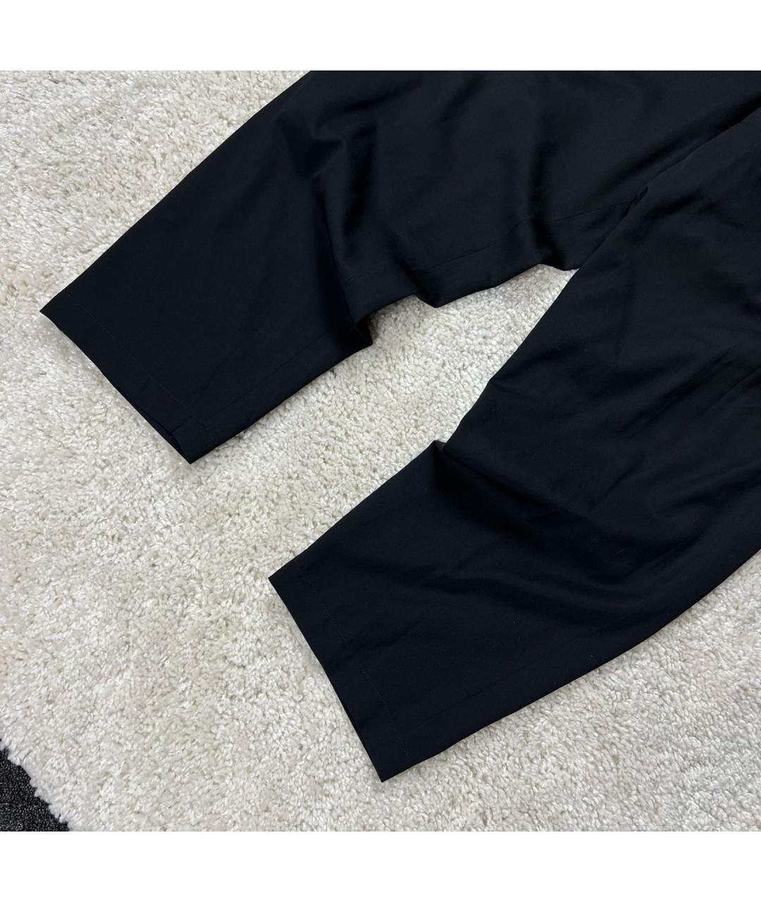YOHJI YAMAMOTO Черные шерстяные классические брюки, фото 4