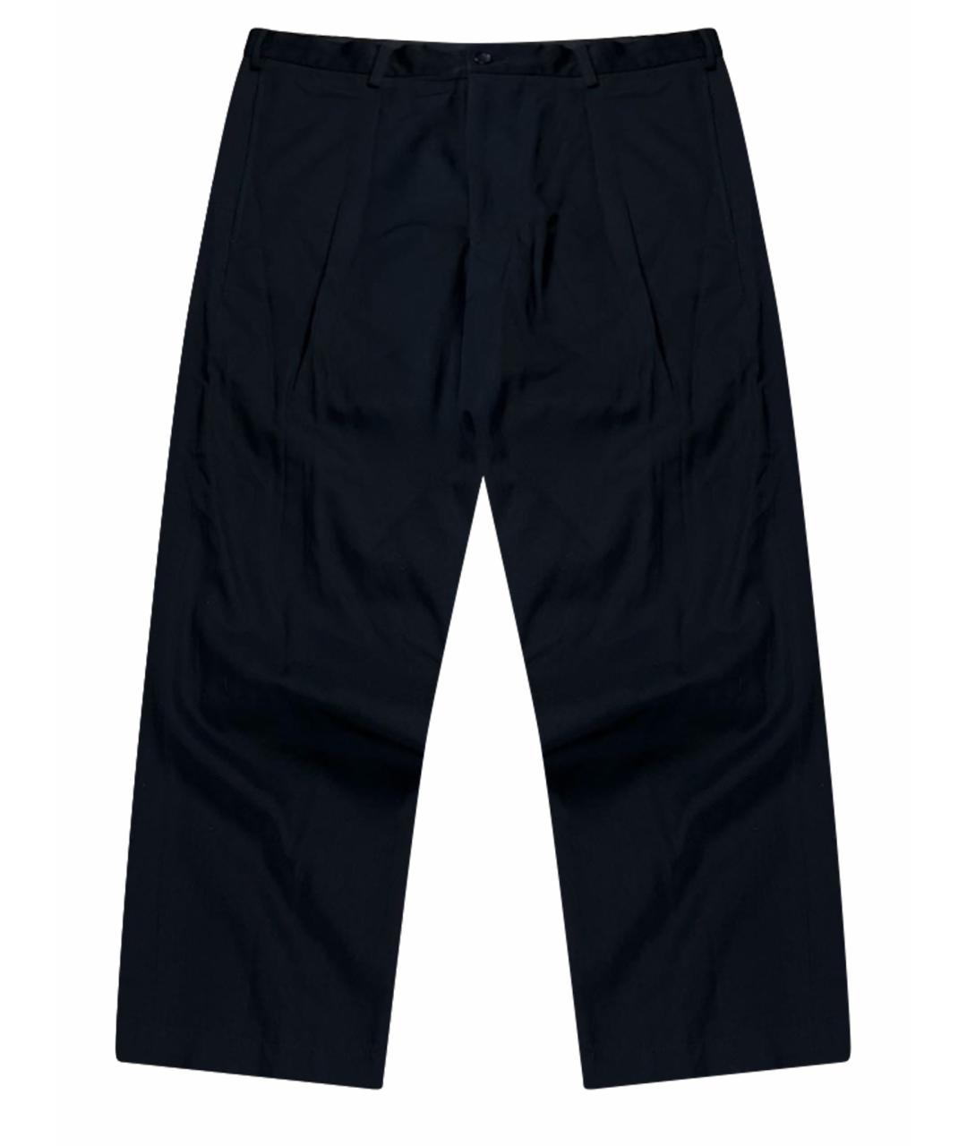 YOHJI YAMAMOTO Черные шерстяные классические брюки, фото 1
