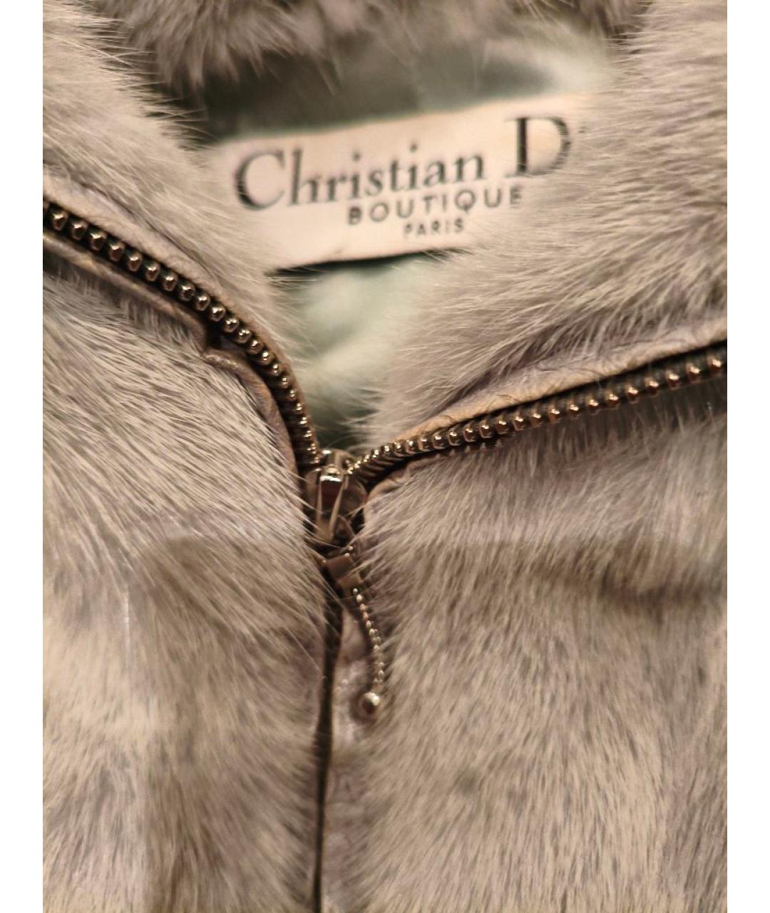 CHRISTIAN DIOR Бирюзовая меховая шуба, фото 4