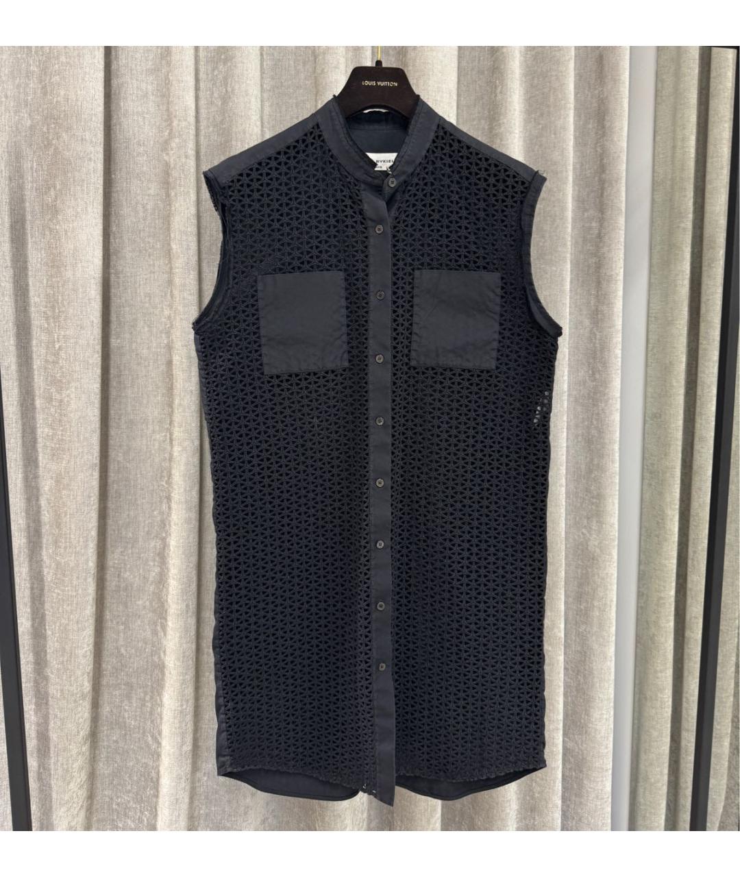SONIA RYKIEL Черное хлопковое повседневное платье, фото 5
