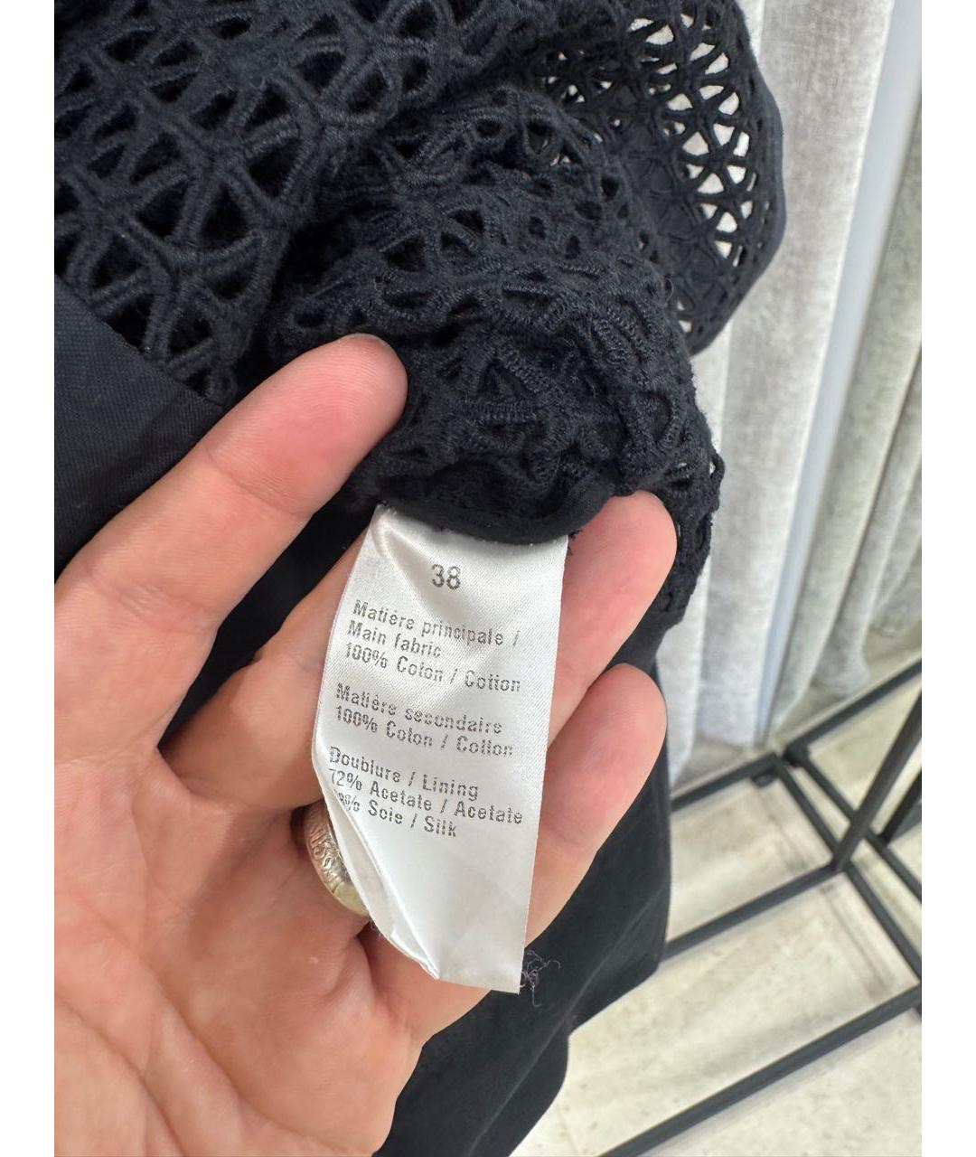 SONIA RYKIEL Черное хлопковое повседневное платье, фото 4