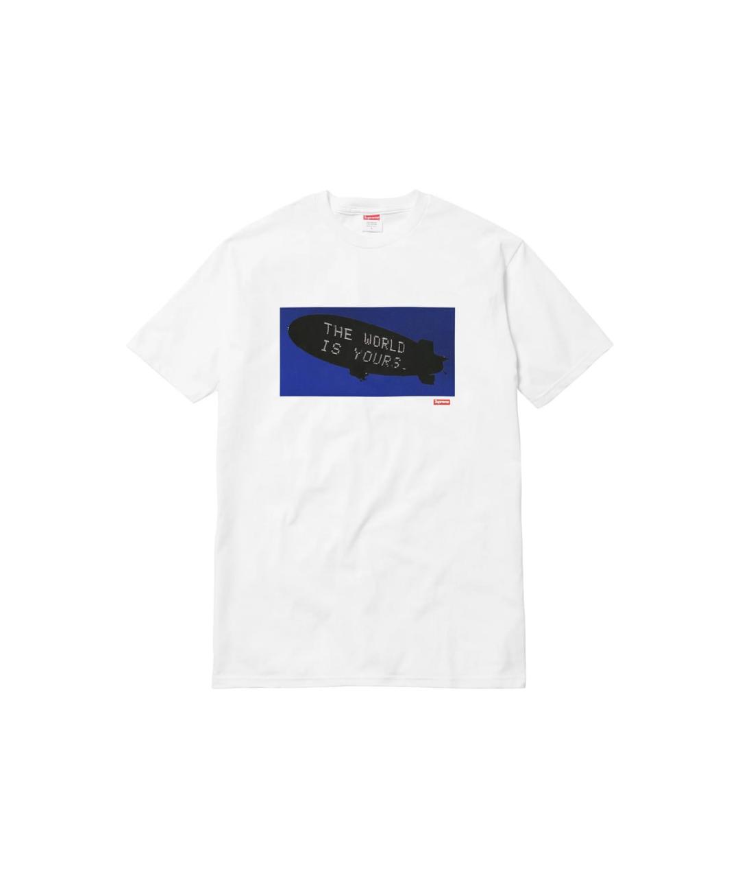 SUPREME Белая хлопковая футболка, фото 3