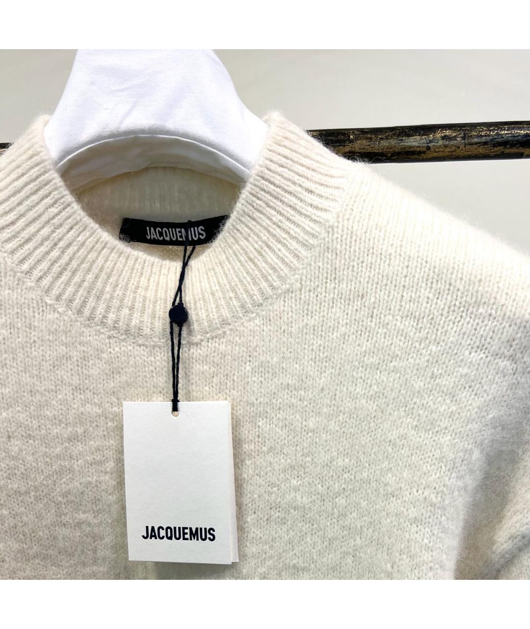 JACQUEMUS Бежевый шерстяной джемпер / свитер, фото 4