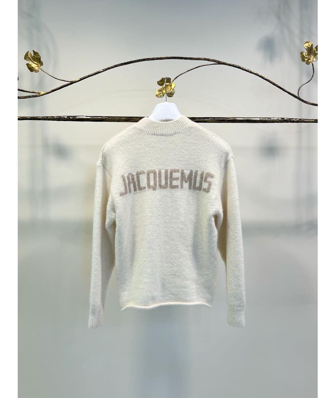 JACQUEMUS Бежевый шерстяной джемпер / свитер, фото 2