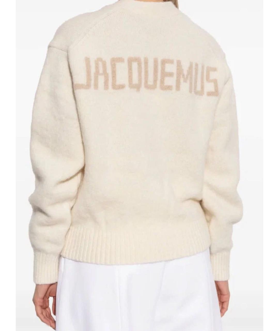 JACQUEMUS Бежевый шерстяной джемпер / свитер, фото 8