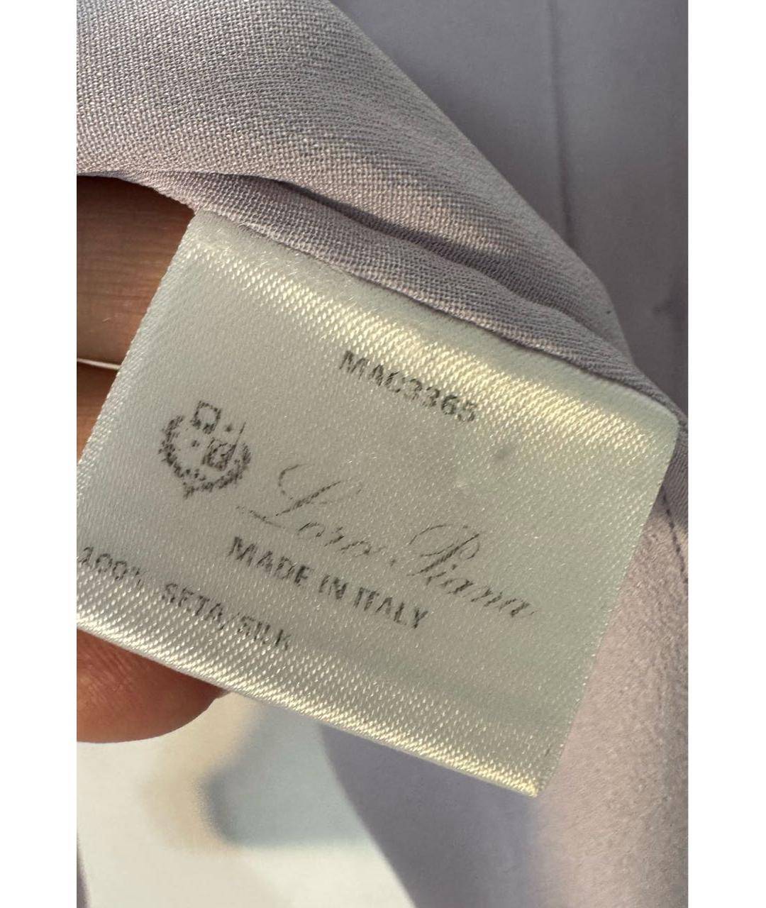 LORO PIANA Фиолетовая шелковая блузы, фото 7