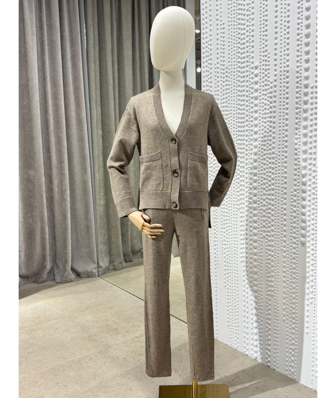 LANVIN Бежевый шерстяной костюм с брюками, фото 6