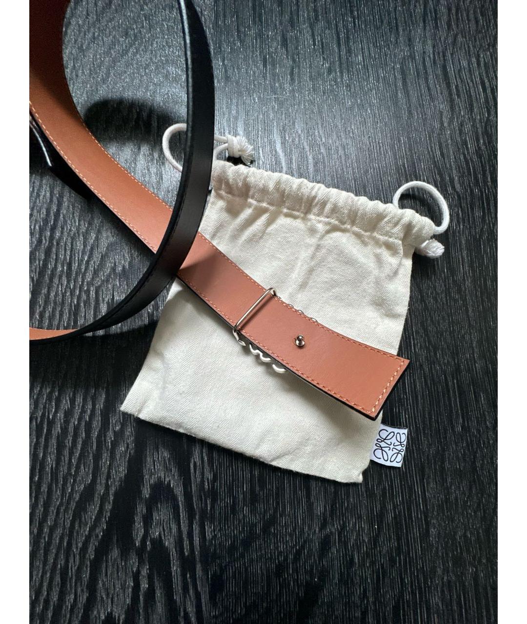 LOEWE Черный кожаный ремень, фото 2