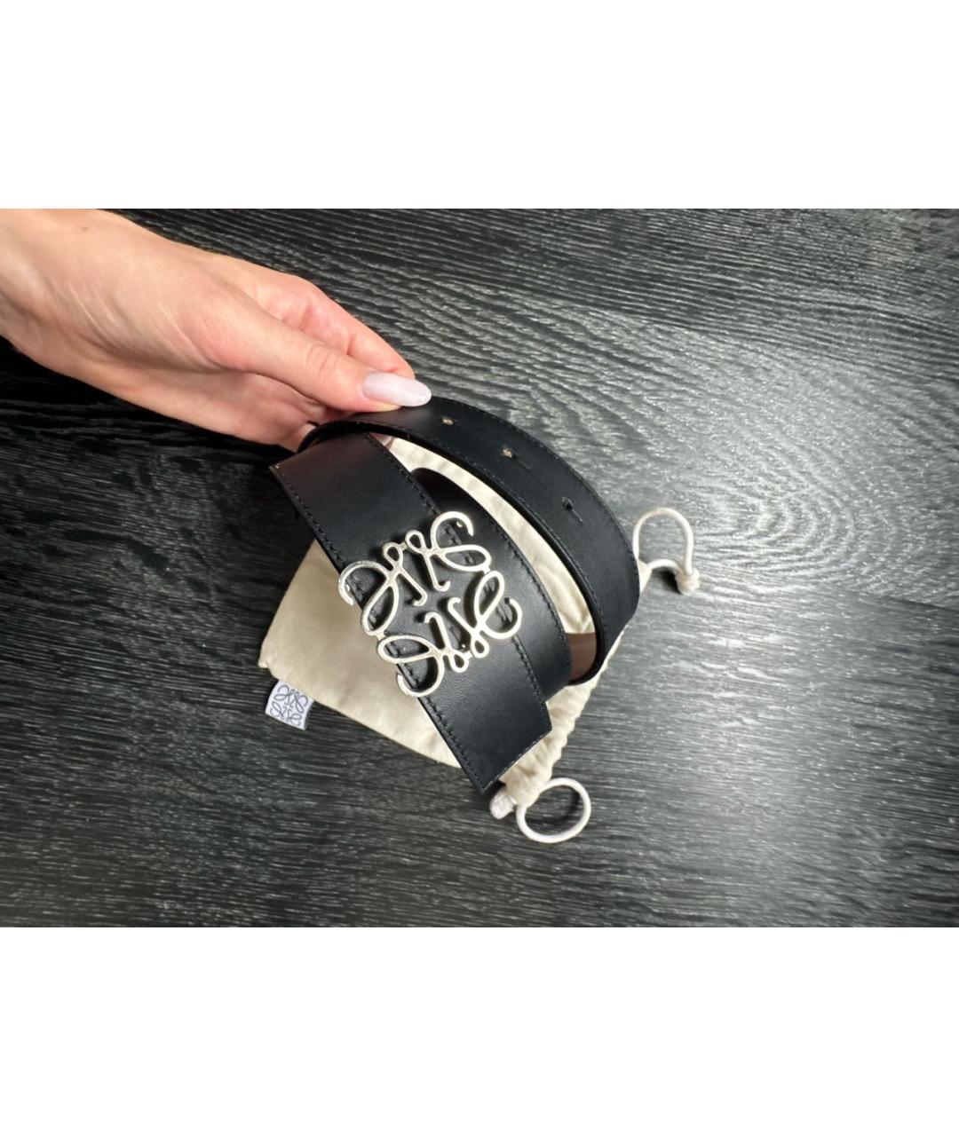 LOEWE Черный кожаный ремень, фото 5