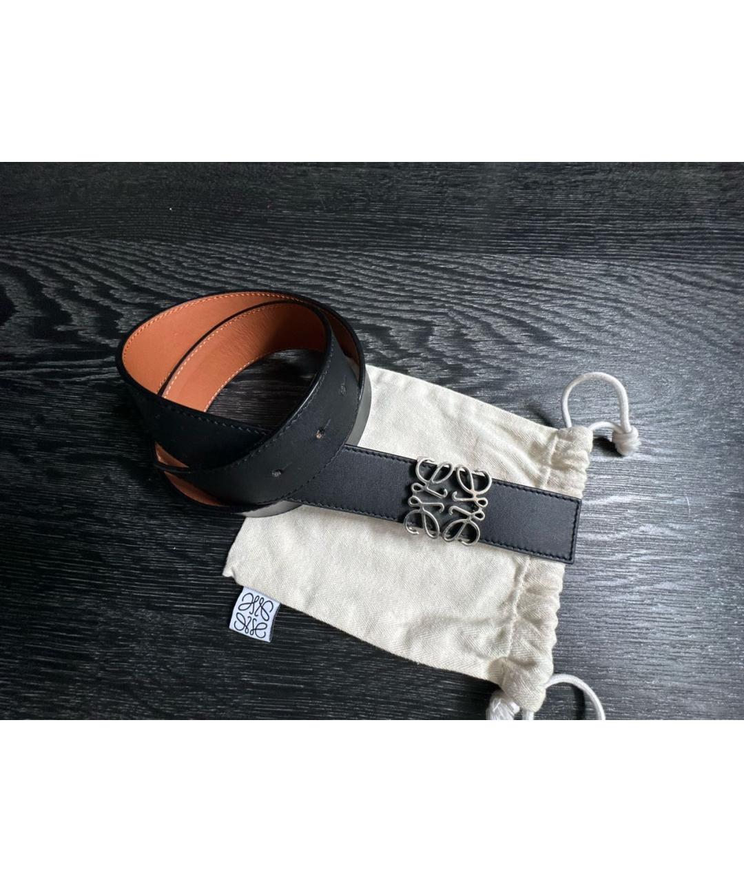 LOEWE Черный кожаный ремень, фото 4