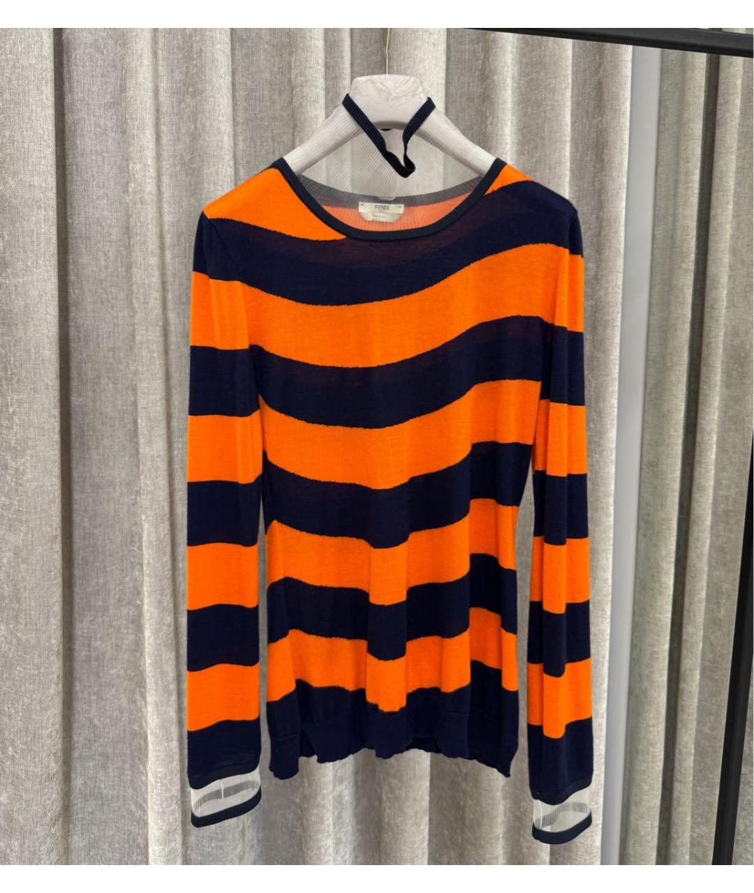 FENDI Оранжевая кашемировая водолазка, фото 7