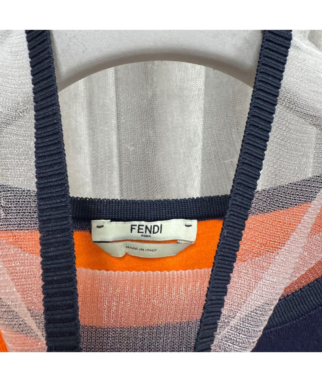 FENDI Оранжевая кашемировая водолазка, фото 3
