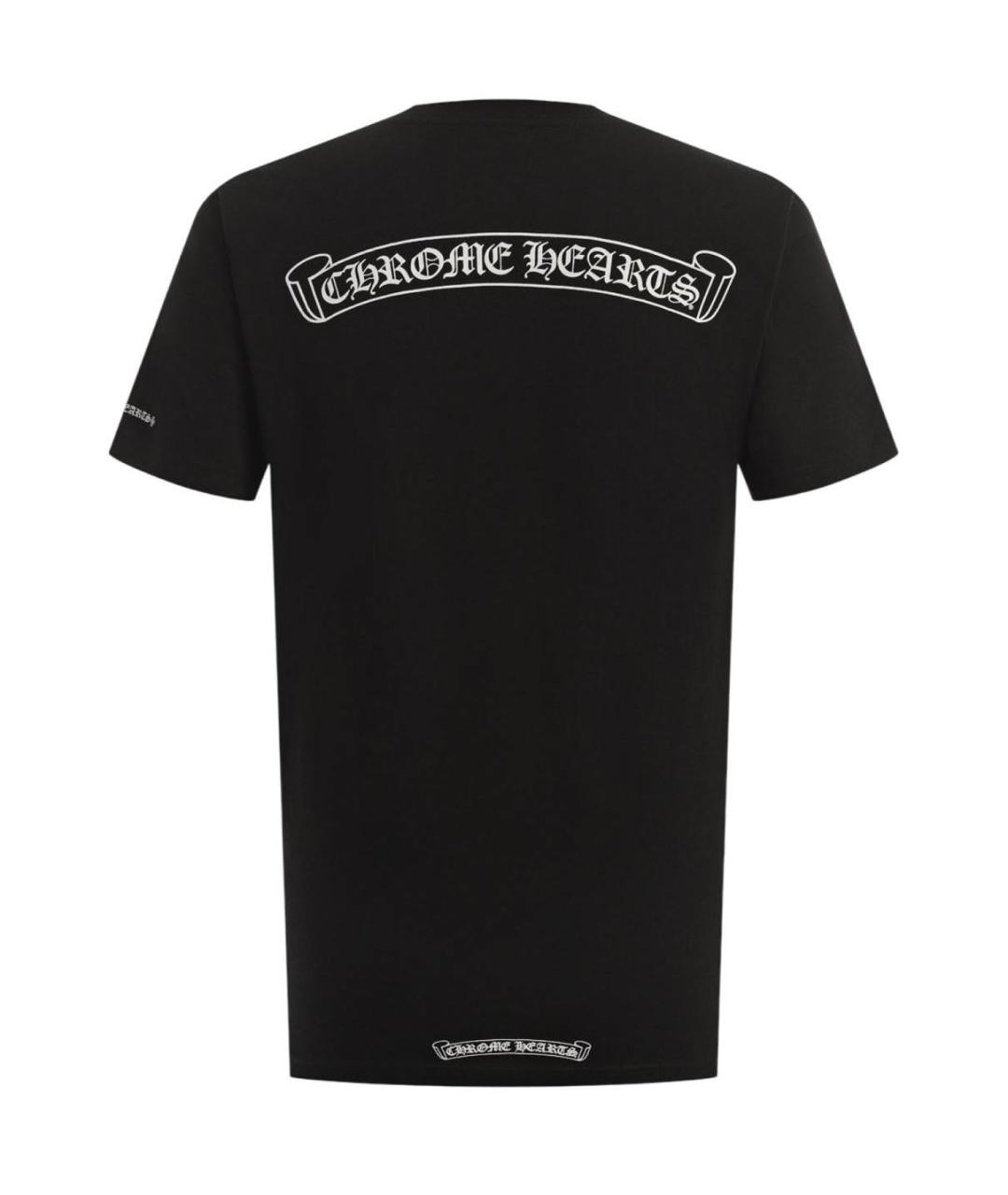 CHROME HEARTS Черная хлопковая футболка, фото 2