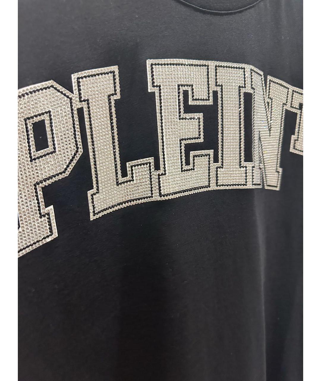 PHILIPP PLEIN Черная хлопковая футболка, фото 2