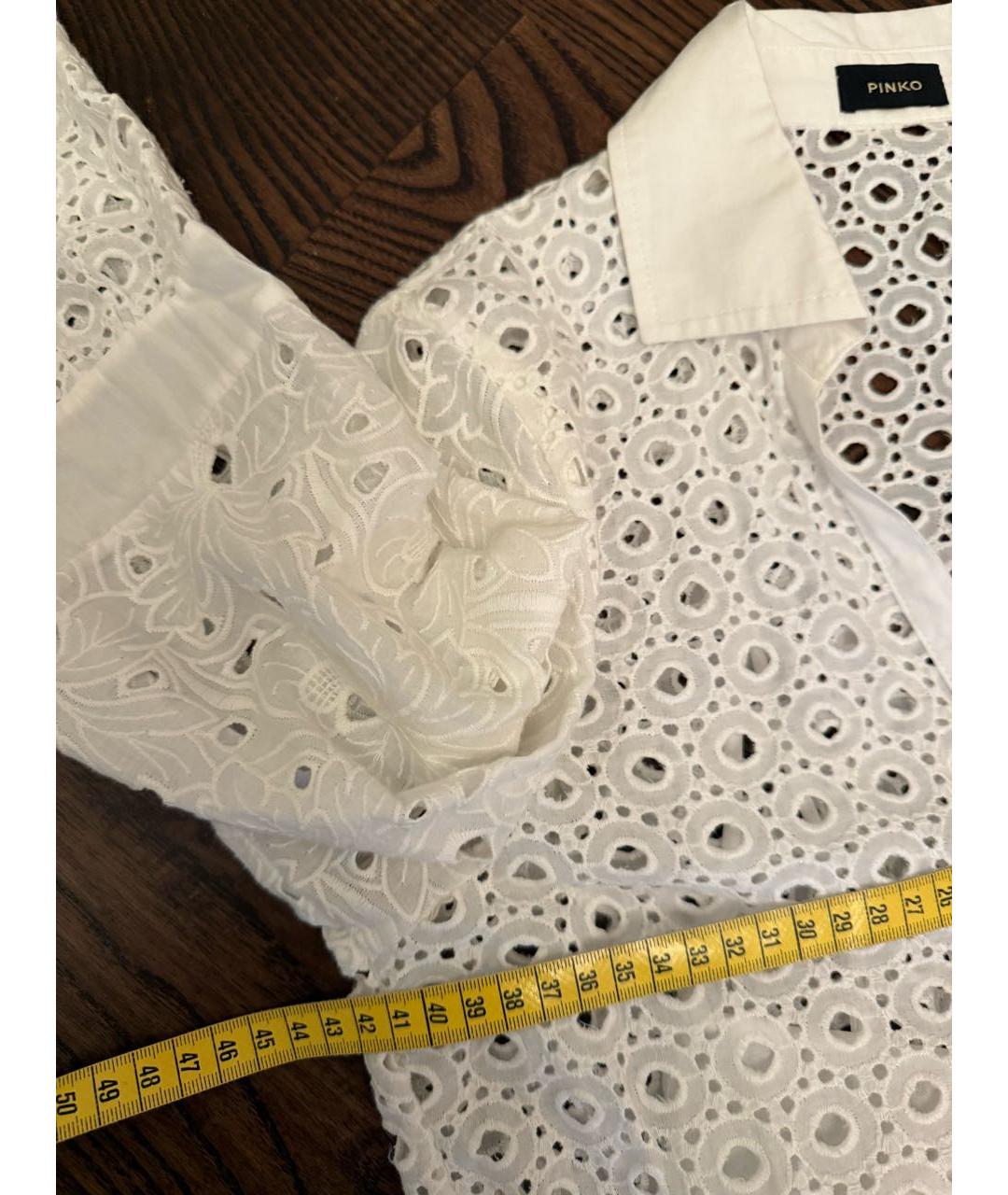 PINKO Белое хлопковое повседневное платье, фото 6