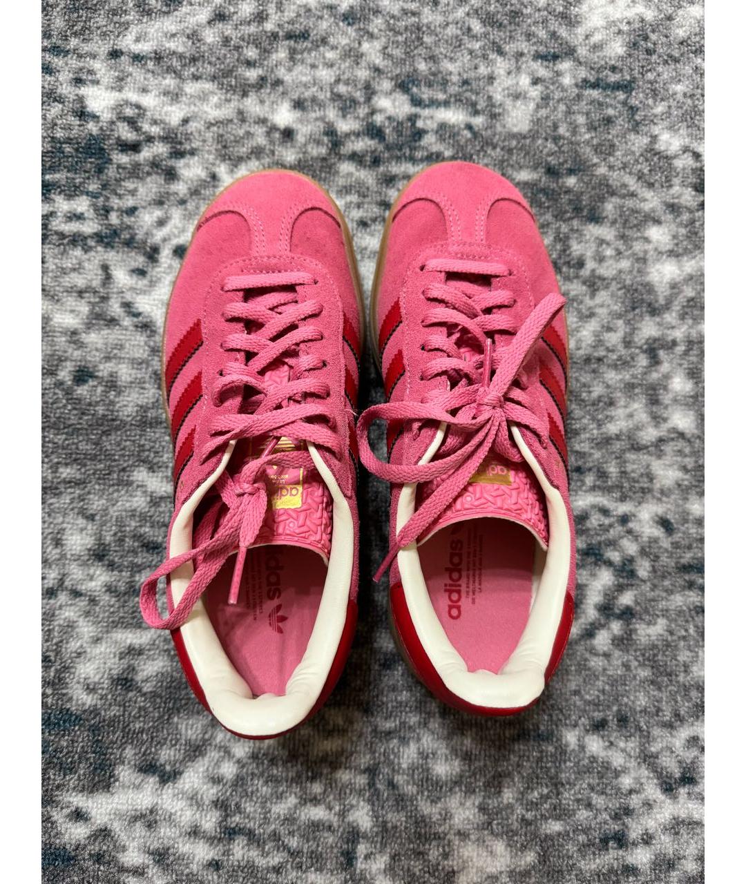 ADIDAS Розовые замшевые кроссовки, фото 3