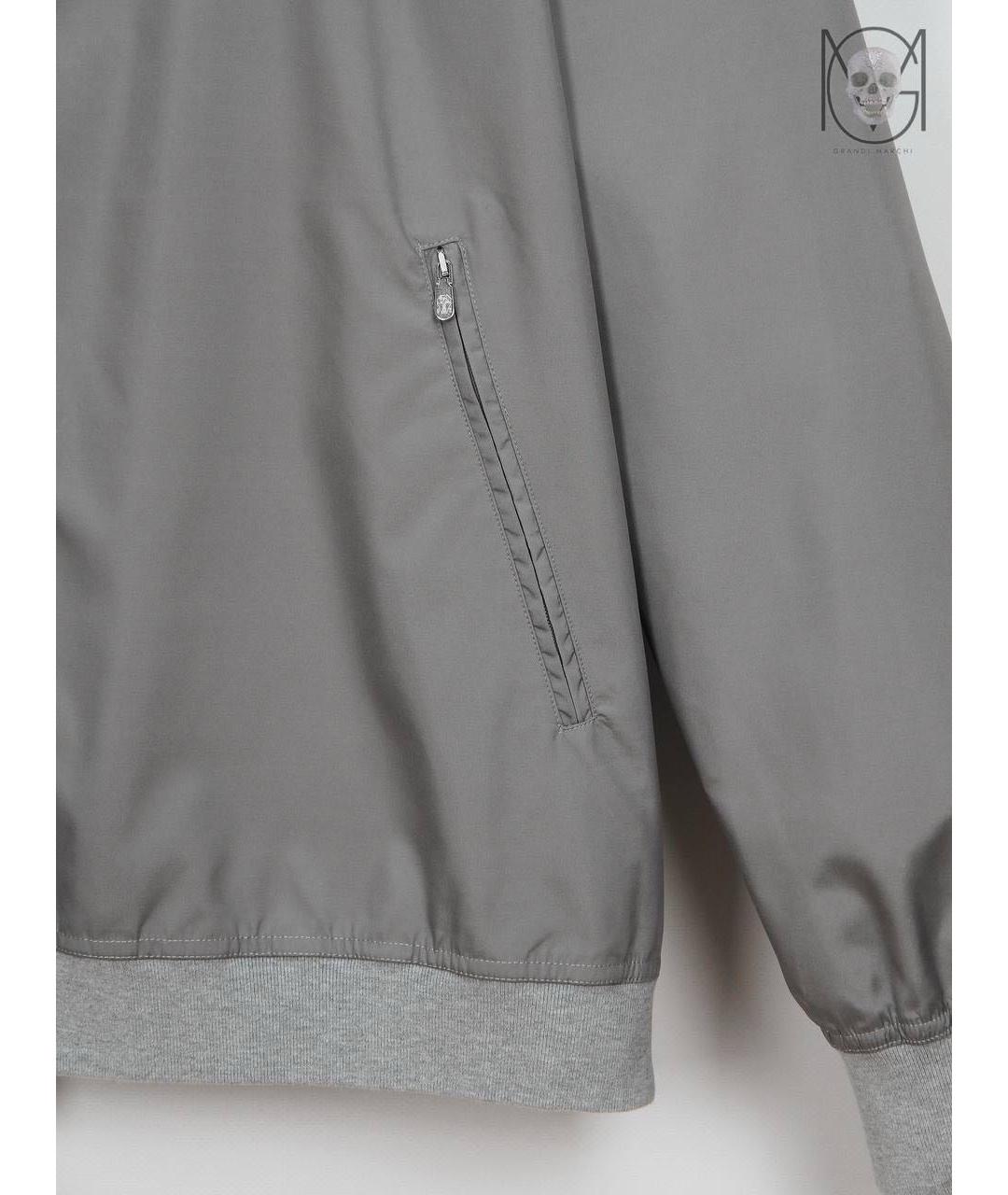 BRUNELLO CUCINELLI Серая полиэстеровая куртка, фото 5