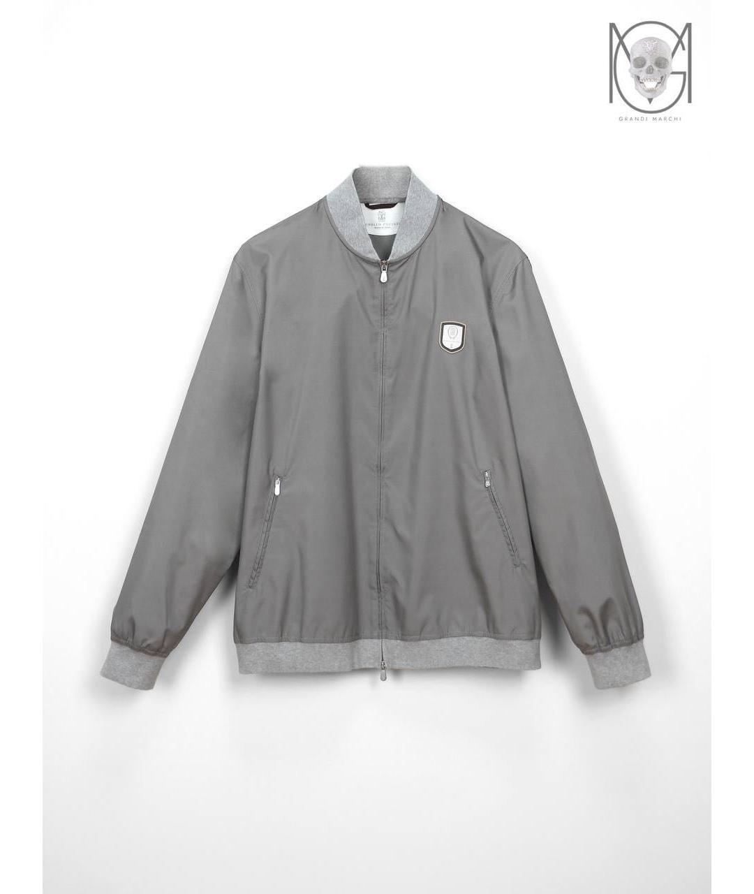 BRUNELLO CUCINELLI Серая полиэстеровая куртка, фото 9