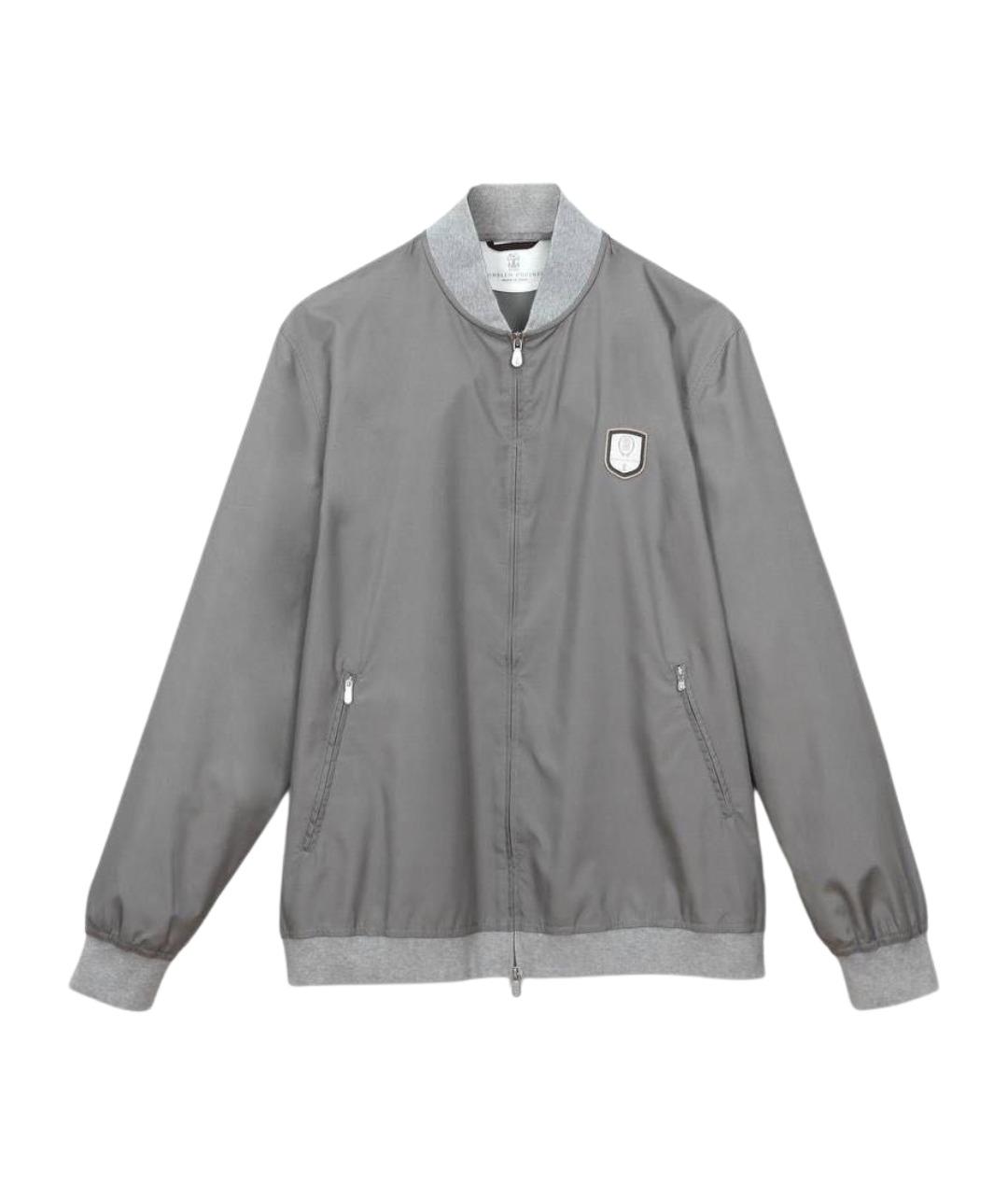 BRUNELLO CUCINELLI Серая полиэстеровая куртка, фото 1