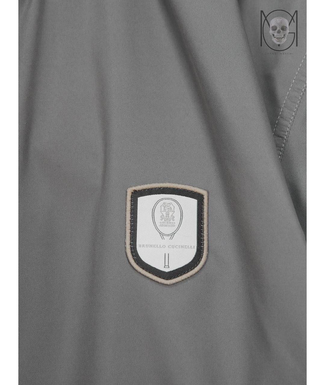 BRUNELLO CUCINELLI Серая полиэстеровая куртка, фото 3