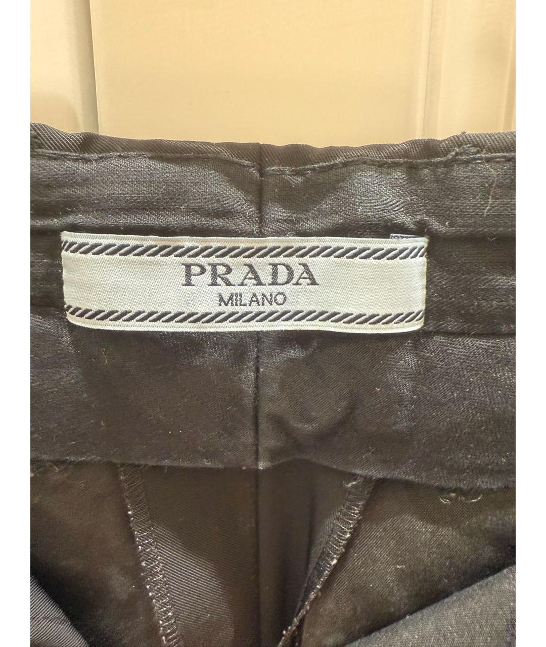 PRADA Черные брюки узкие, фото 3