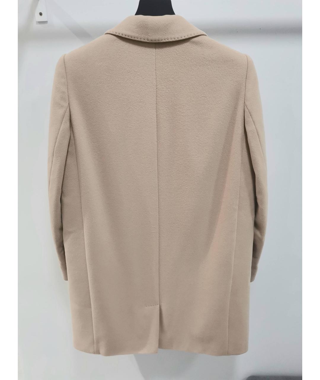 MAX MARA STUDIO Бежевое шерстяное пальто, фото 2