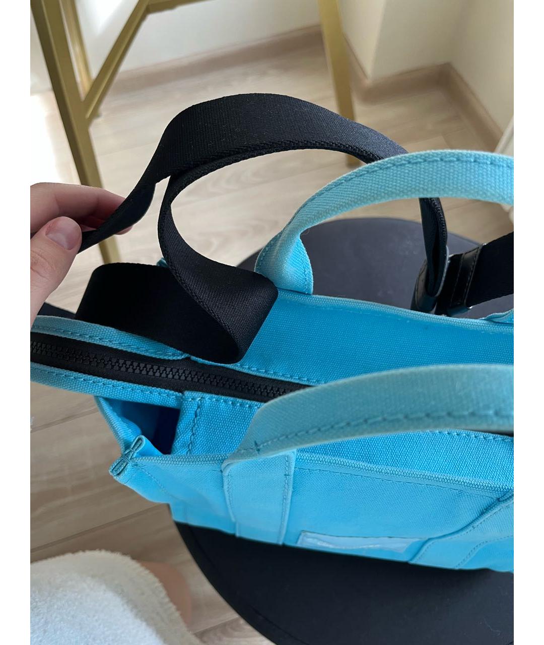 MARC JACOBS Бирюзовая хлопковая сумка тоут, фото 3