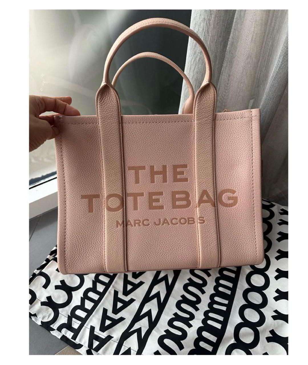 MARC JACOBS Розовая кожаная сумка тоут, фото 4