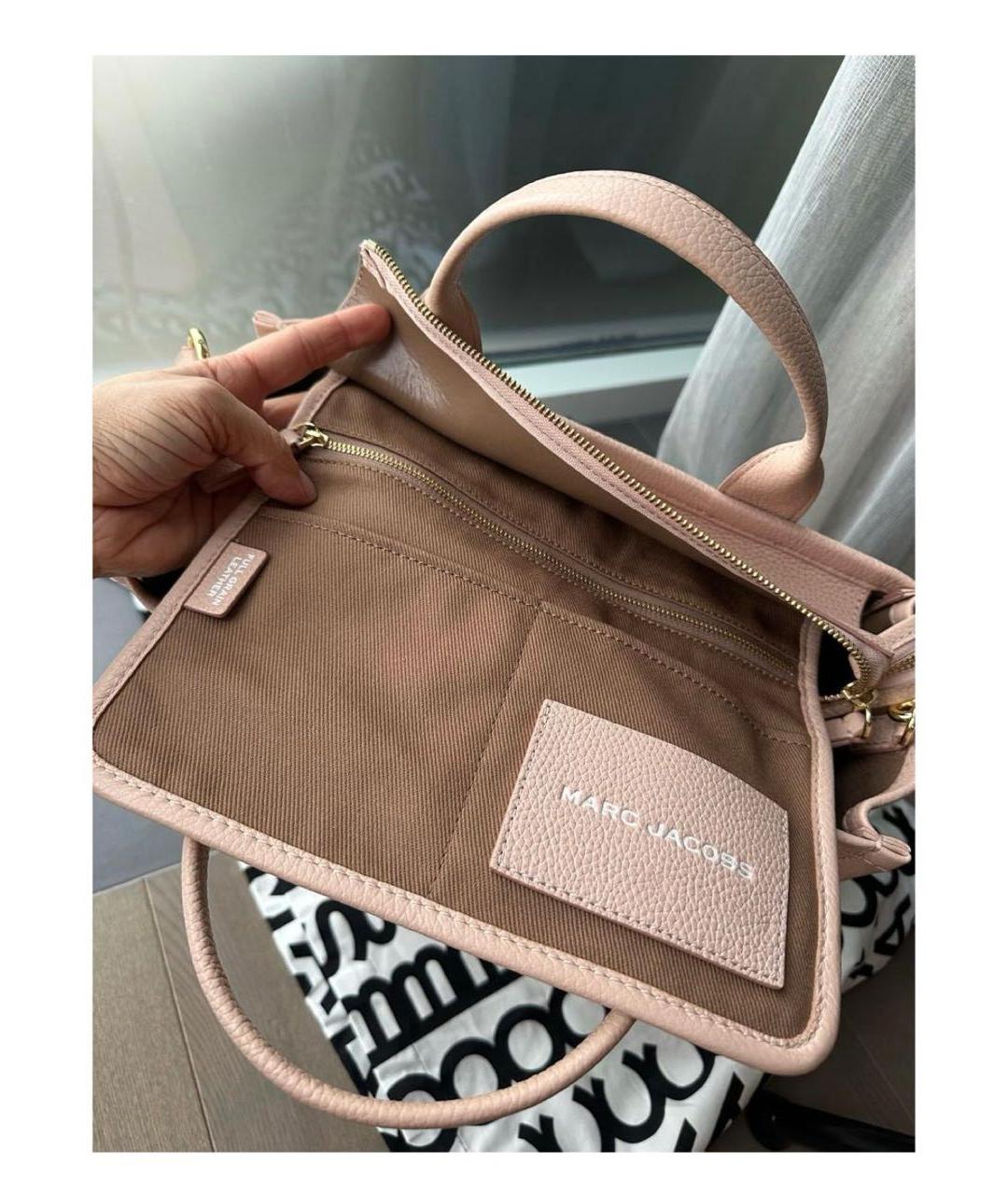 MARC JACOBS Розовая кожаная сумка тоут, фото 3