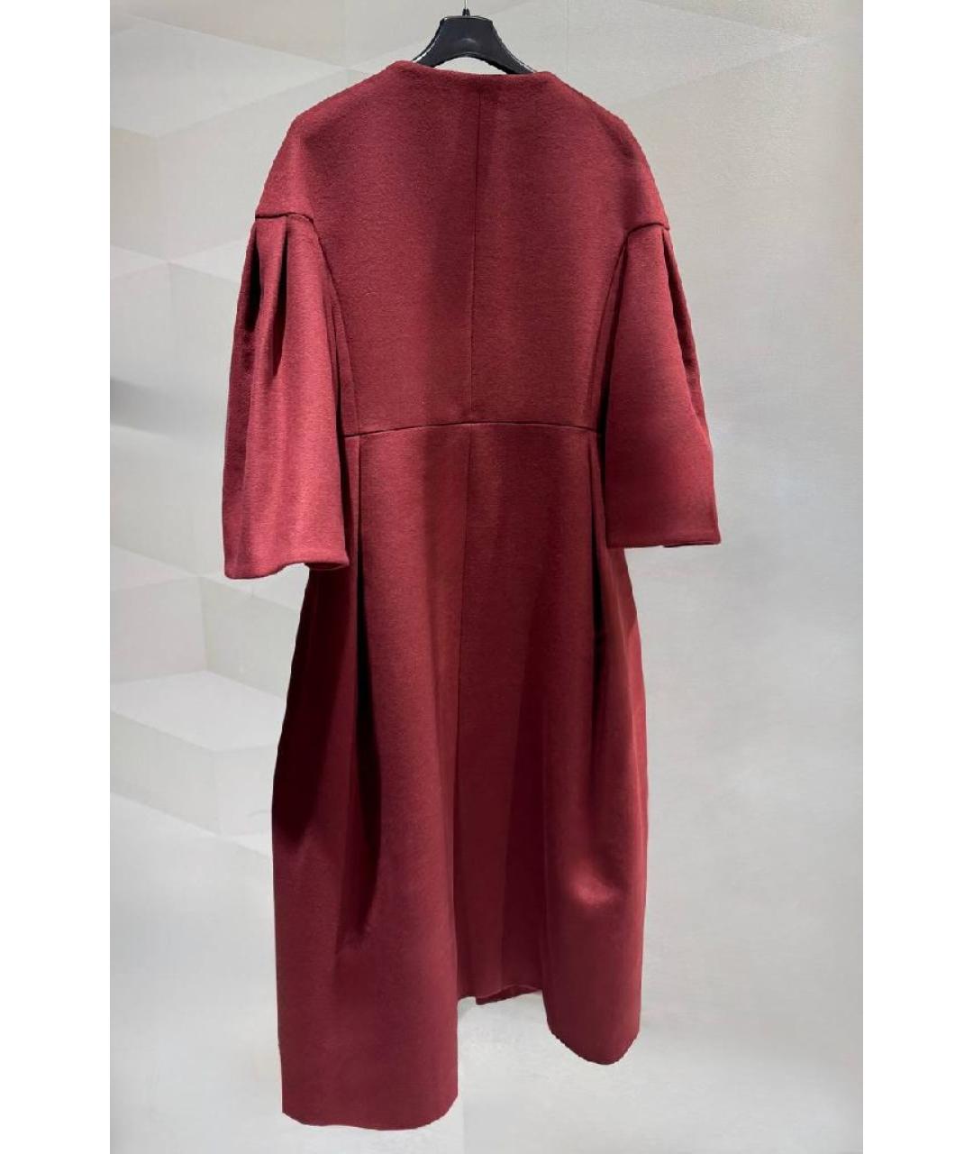 HUGO Бордовое шерстяное пальто, фото 7