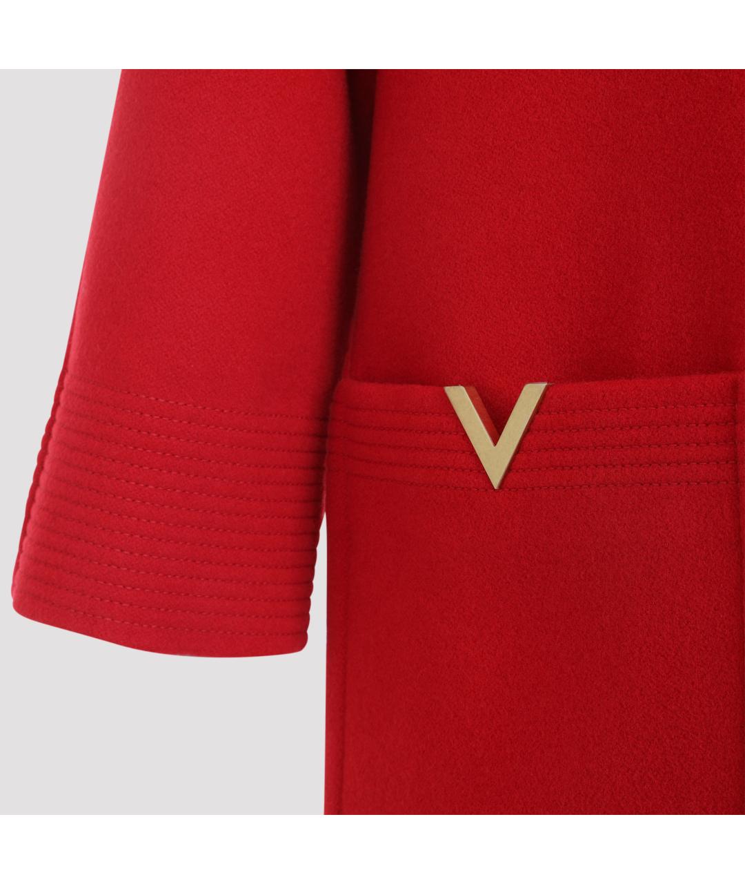 VALENTINO Красное шерстяное пальто, фото 5