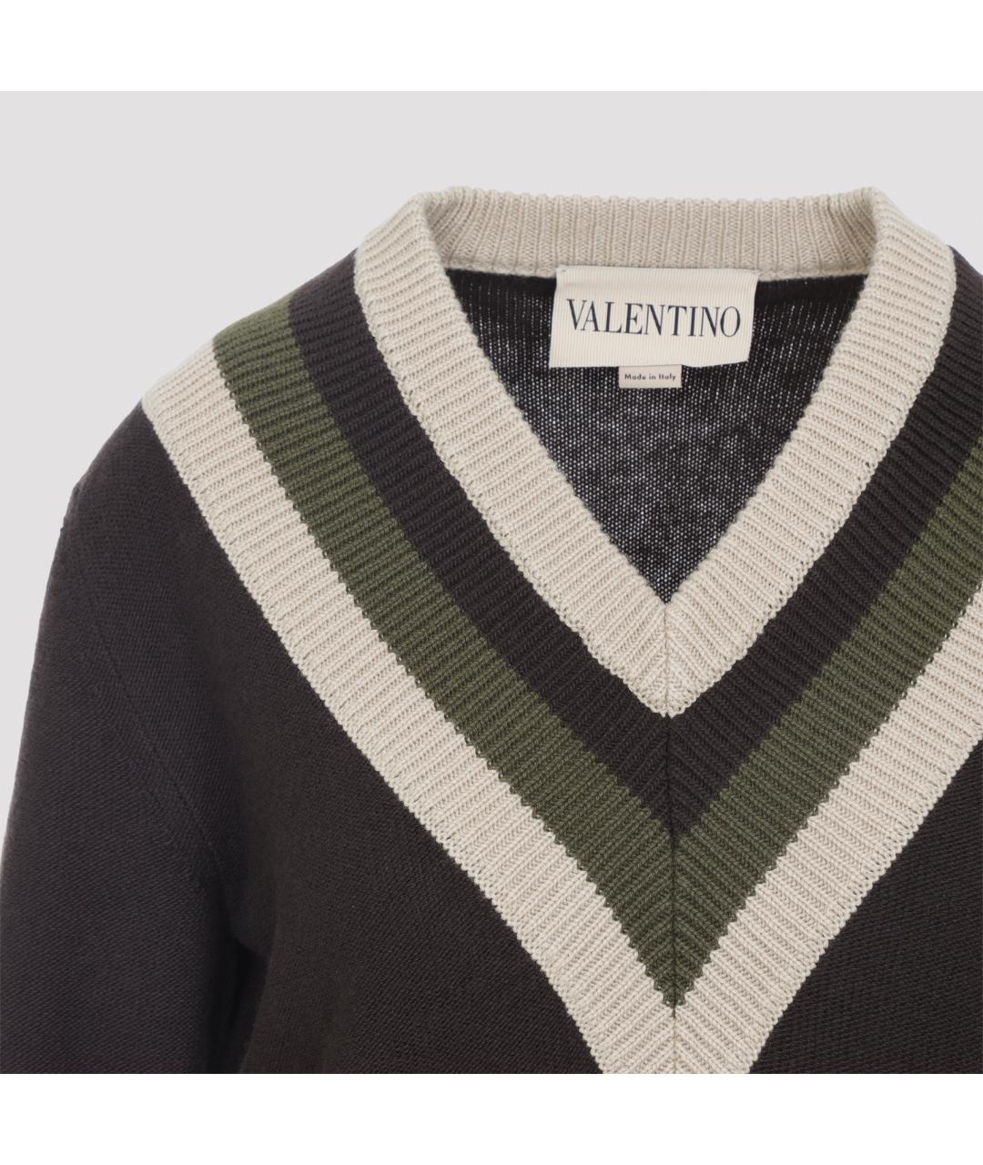 VALENTINO Коричневый кашемировый джемпер / свитер, фото 6