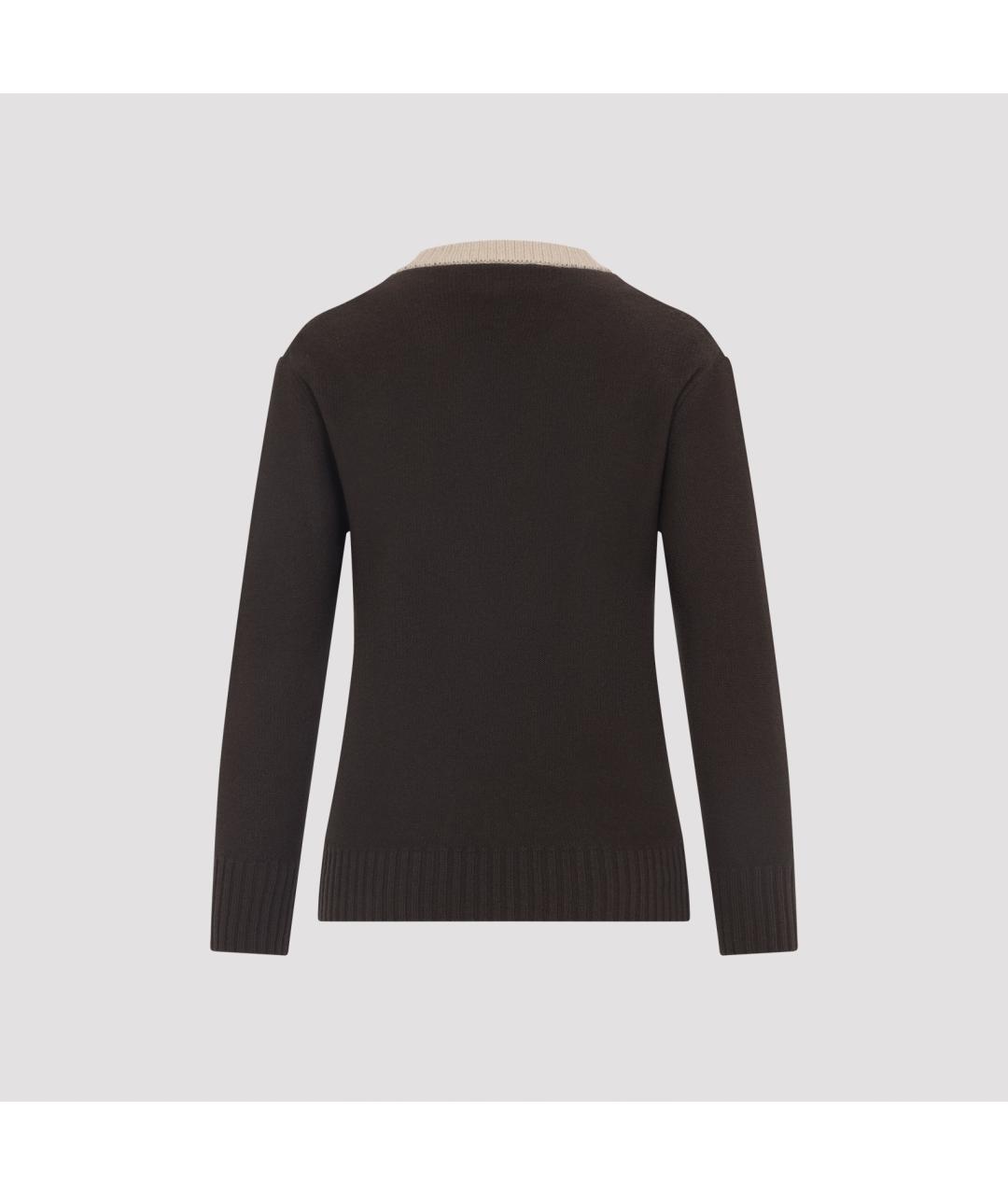 VALENTINO Коричневый кашемировый джемпер / свитер, фото 4