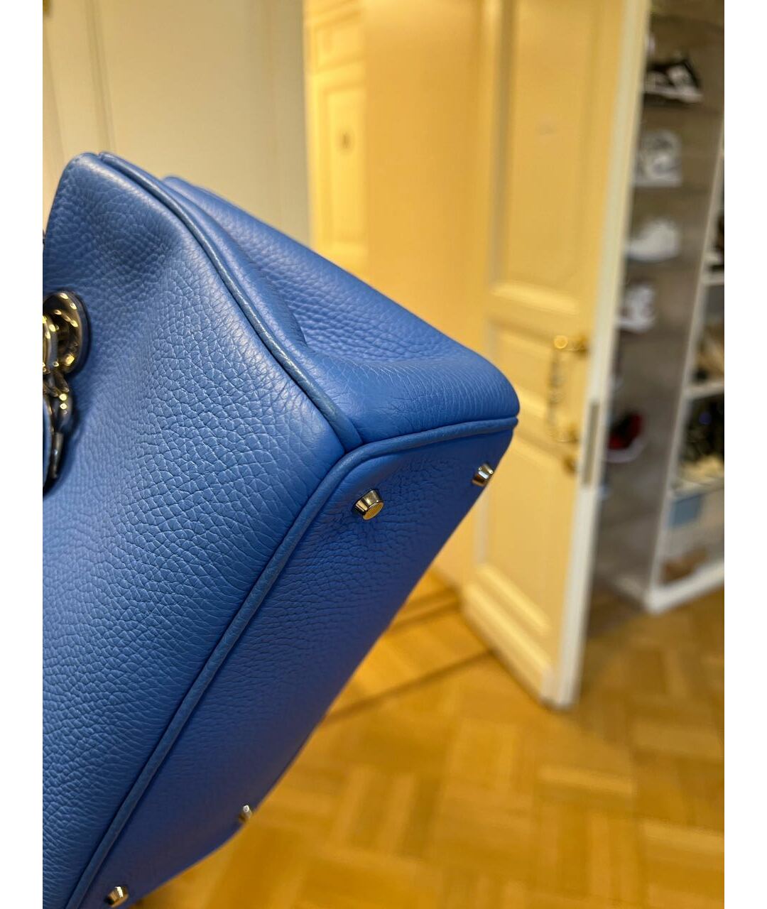 CHRISTIAN DIOR PRE-OWNED Синяя кожаная сумка тоут, фото 6