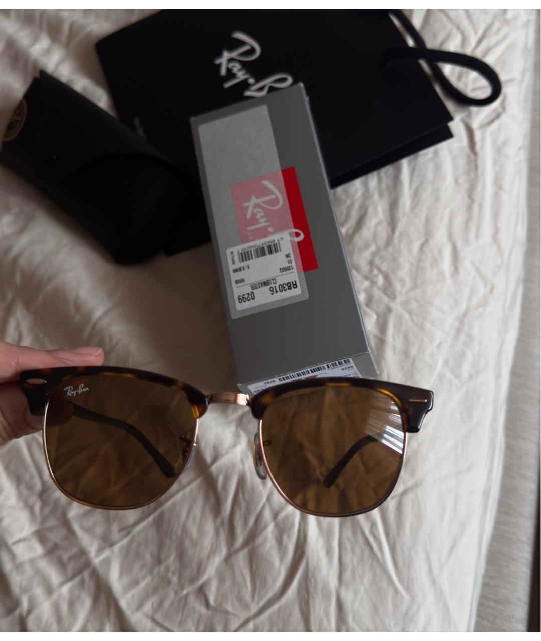 RAY BAN Коричневые солнцезащитные очки, фото 2