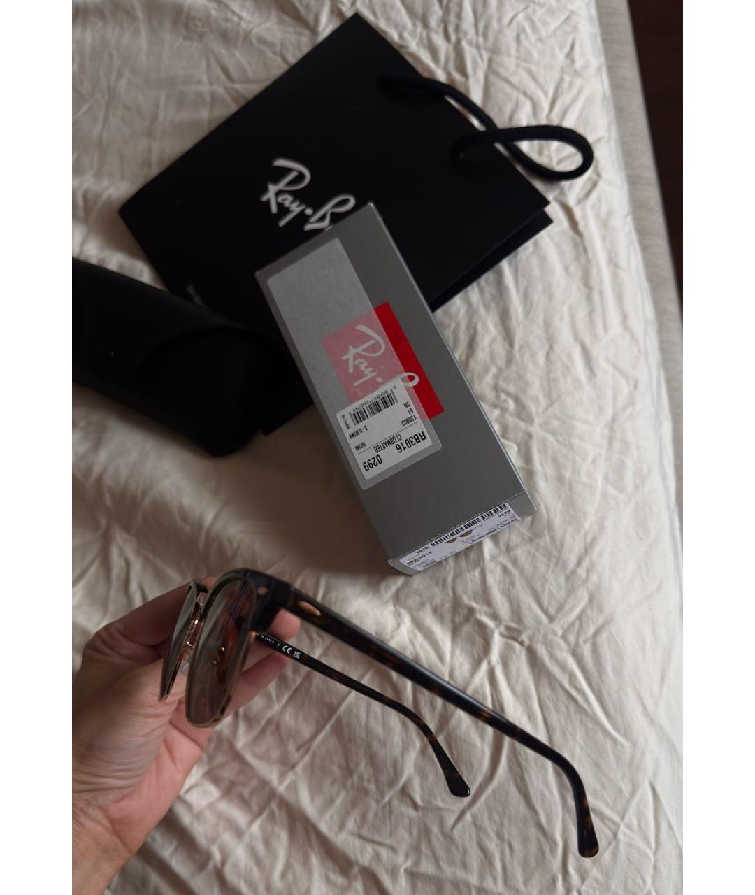RAY BAN Коричневые солнцезащитные очки, фото 6