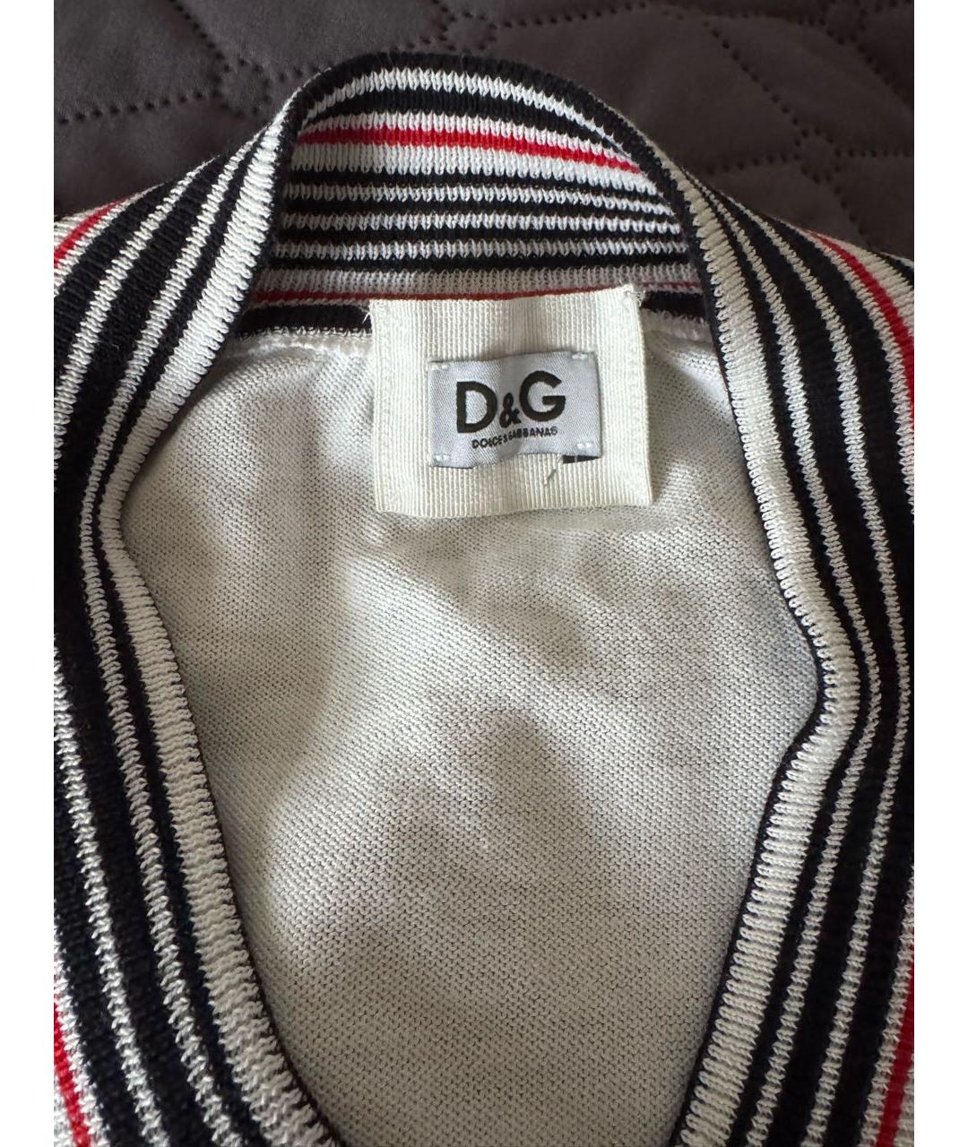 DOLCE&GABBANA Белый хлопковый джемпер / свитер, фото 3