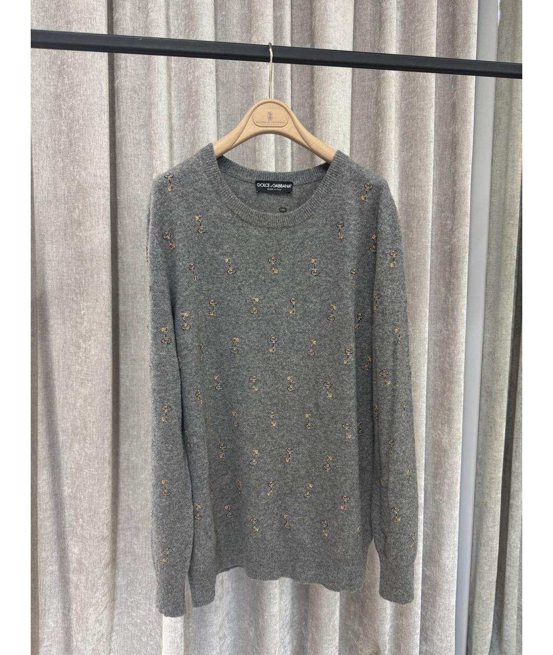 DOLCE&GABBANA Антрацитовый кашемировый джемпер / свитер, фото 5