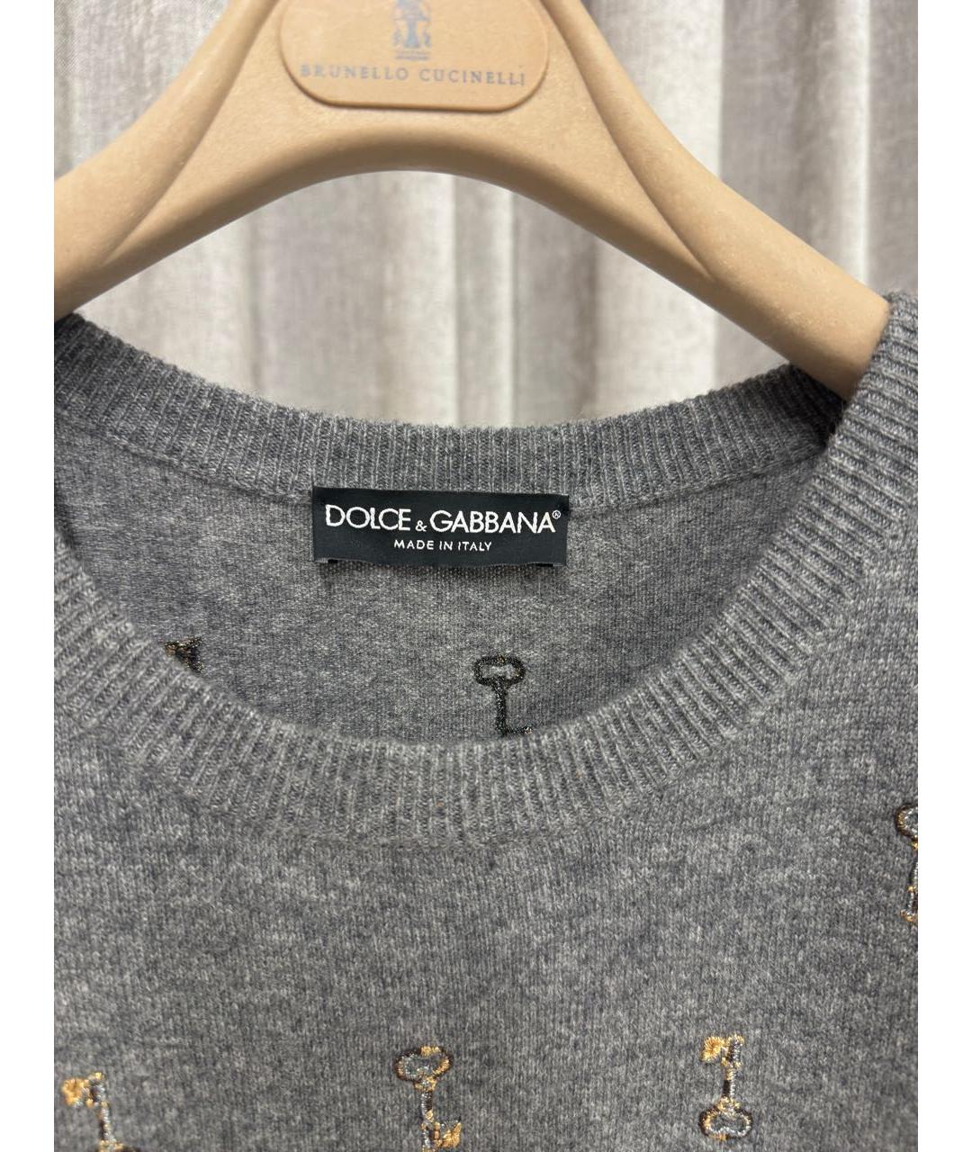 DOLCE&GABBANA Антрацитовый кашемировый джемпер / свитер, фото 3