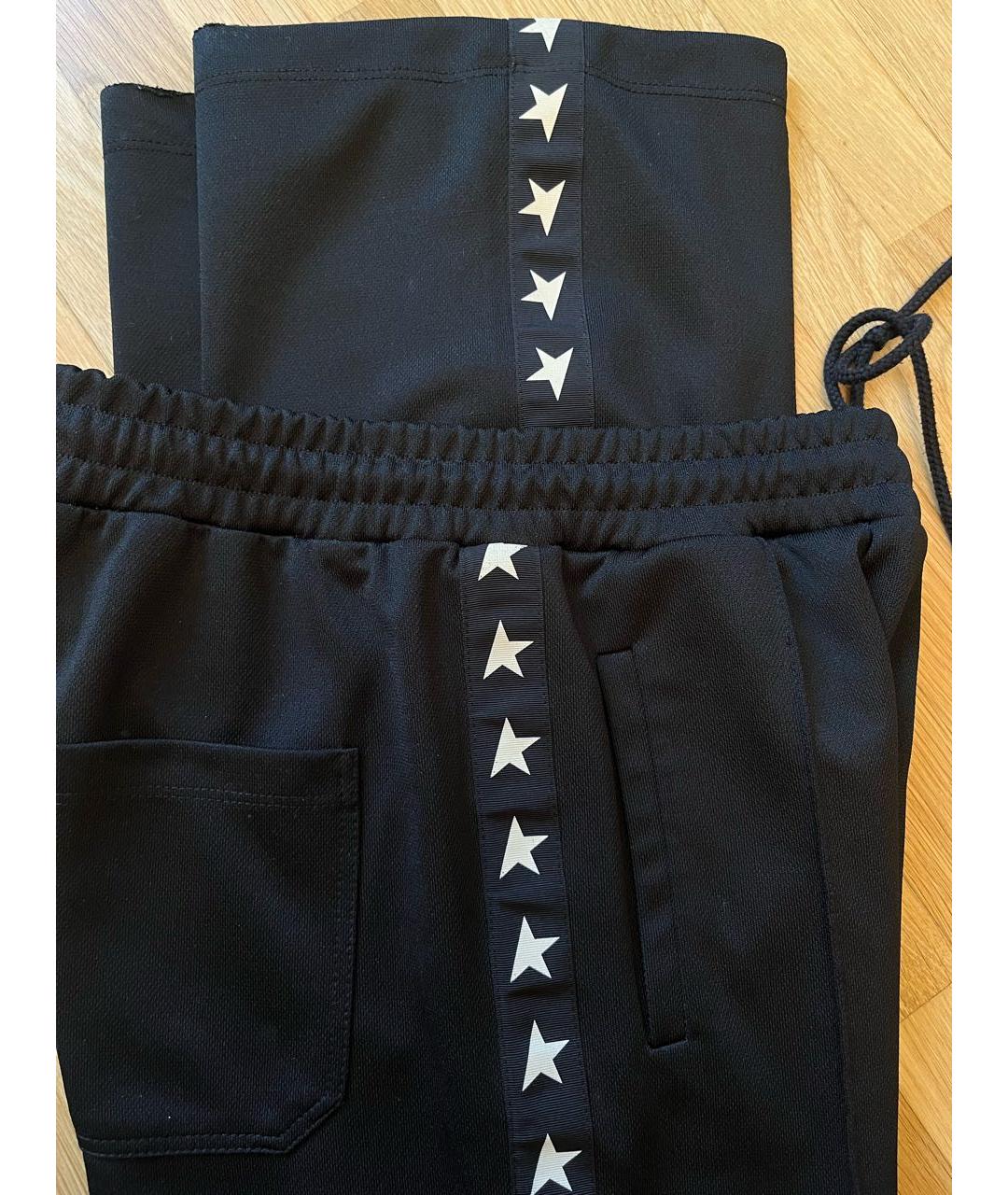 GOLDEN GOOSE DELUXE BRAND Черные полиэстеровые прямые брюки, фото 3