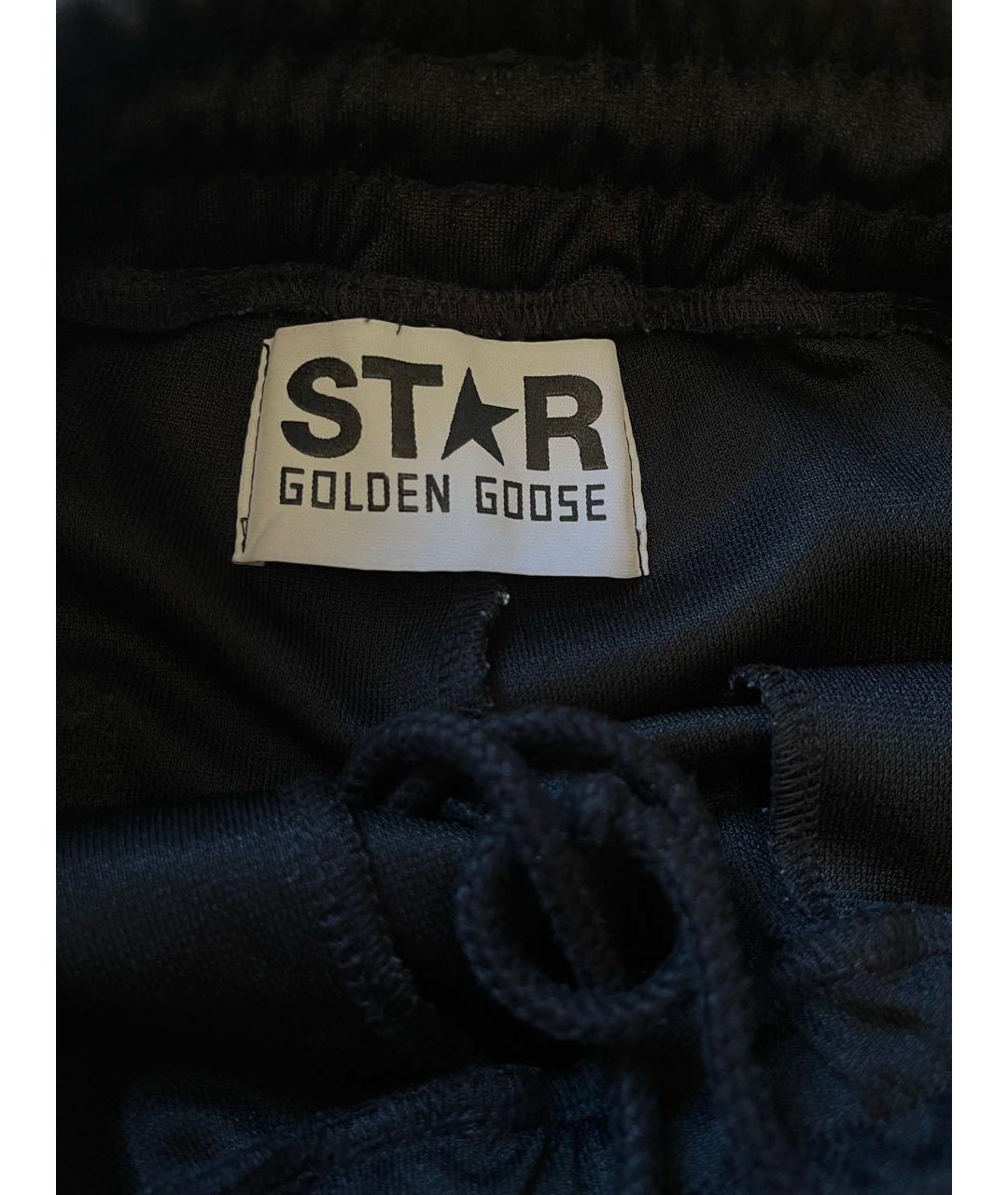 GOLDEN GOOSE DELUXE BRAND Черные полиэстеровые прямые брюки, фото 5