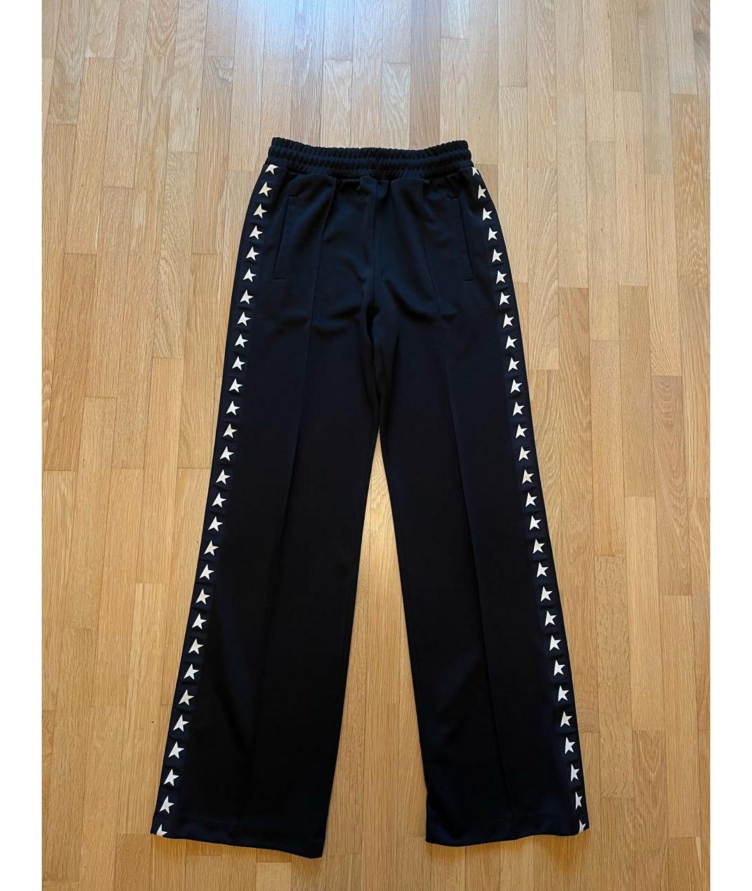 GOLDEN GOOSE DELUXE BRAND Черные полиэстеровые прямые брюки, фото 7