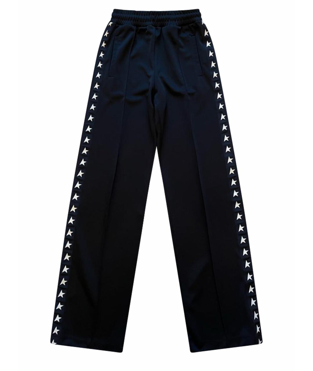 GOLDEN GOOSE DELUXE BRAND Черные полиэстеровые прямые брюки, фото 1
