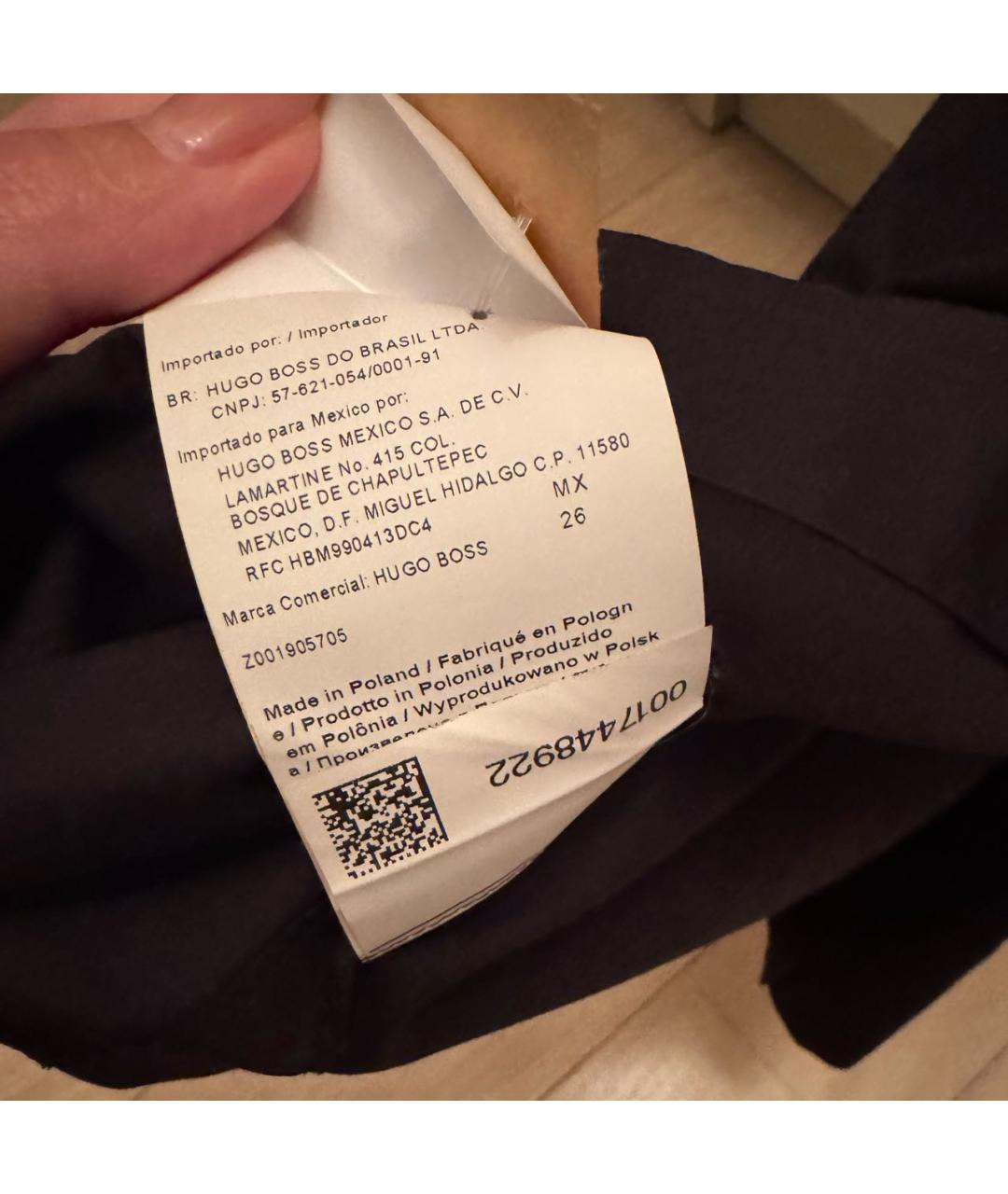 HUGO BOSS Черное хлопковое повседневное платье, фото 4