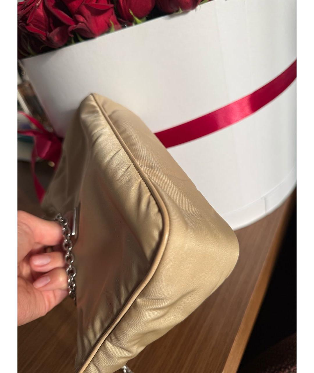 PRADA Бежевая сумка с короткими ручками, фото 7