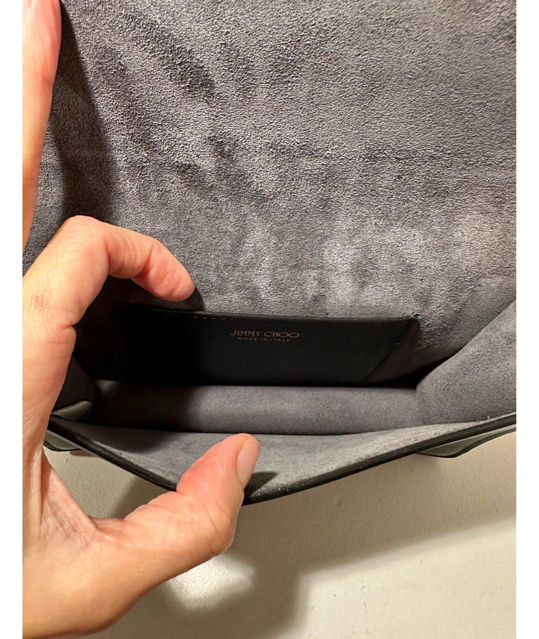 JIMMY CHOO Черная кожаная поясная сумка, фото 4