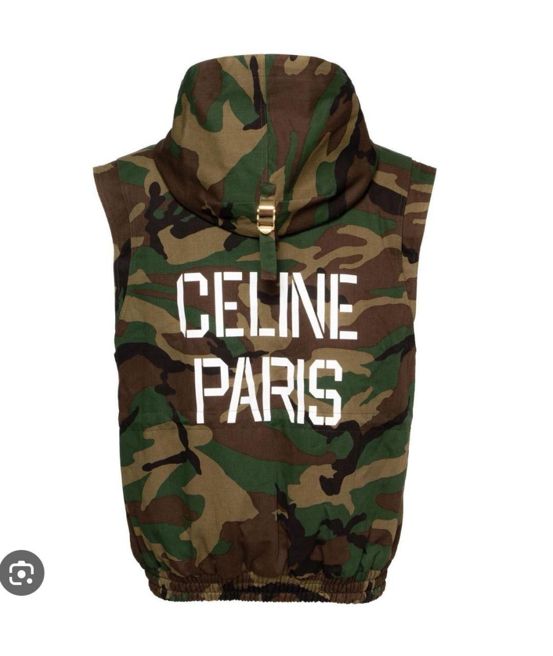 CELINE Хаки хлопковый жилет, фото 7